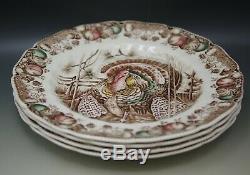 Johnson Bros His Majesty Turkey Lot Of Dinner Plates Made In England Older Mark