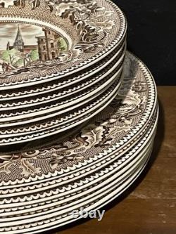 Johnson Bros Historic America Brown And Multi Colored Dinnerware Set