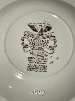 Johnson Bros Historic America Brown And Multi Colored Dinnerware Set