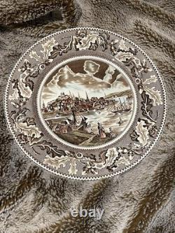 Johnson Bros Historic America Brown And Multi Colored Dinnerware Set