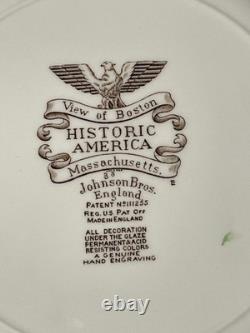 Johnson Bros Historic America Brown And Multi Colored Dinnerware Set