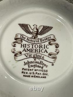 Johnson Bros Historic America Brown And Multi Colored Dinnerware Set