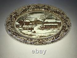 Johnson Bros Historic America Home For Thanksgiving 20 Oval Turkey Platter