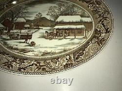 Johnson Bros Historic America Home For Thanksgiving 20 Oval Turkey Platter