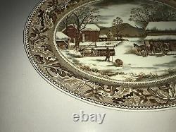 Johnson Bros Historic America Home For Thanksgiving 20 Oval Turkey Platter