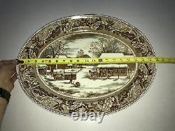 Johnson Bros Historic America Home For Thanksgiving 20 Oval Turkey Platter