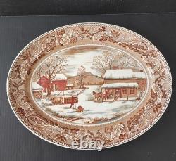 Johnson Bros Historic America'Home for Thanksgiving' Large 20 Turkey platter
