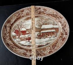 Johnson Bros Historic America'Home for Thanksgiving' Large 20 Turkey platter