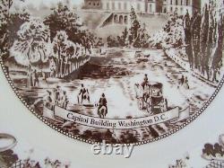 Johnson Bros. Historic America II Brown Capitol Building D. C. Dinner Plates 10