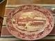 Johnson Bros Historic America Thanksgiving 20 Oval Turkey Platter England Red