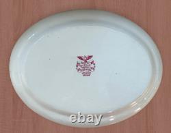 Johnson Bros Historic America Thanksgiving 20 Oval Turkey Platter England Red