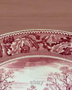 Johnson Bros Historic America Thanksgiving 20 Oval Turkey Platter England Red