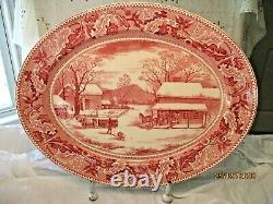 Johnson Bros Historic America Thanksgiving Turkey Platter 20 X 15-1/2