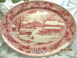 Johnson Bros Historic America Thanksgiving Turkey Platter 20 X 15-1/2