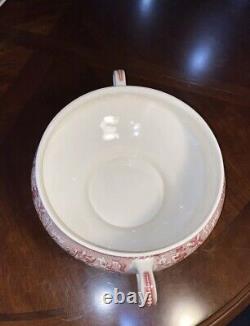 Johnson Bros Historic America View Of Boston Massachusetts Pink Soup Tureen+Lid