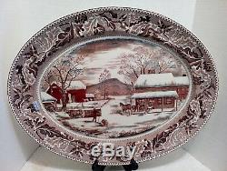 Johnson Bros. Home for Historic America Thanksgiving Turkey Platter 20