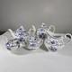Johnson Bros Indie Blue Tea Coffee Pot Creamer Sugar Pitcher Porcelain Set