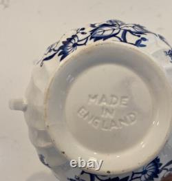 Johnson Bros Indies Blue England Ironstone Tea Cups Creamer Sugar Bowl 36 Pieces