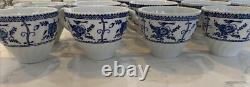 Johnson Bros Indies Blue England Ironstone Tea Cups Creamer Sugar Bowl 36 Pieces