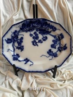 Johnson Bros. Kenworth Flow Blue 12-sided Platter-14