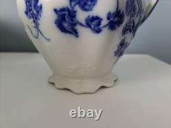Johnson Bros Kenworth Flow Blue Pitcher Antique Victorian English 1890- 1910