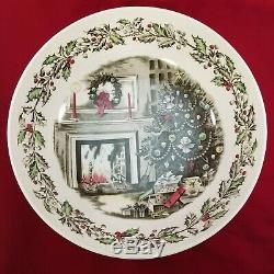 Johnson Bros Merry Christmas 12 Punch Salad Serving Bowl Large Rare Classic USA