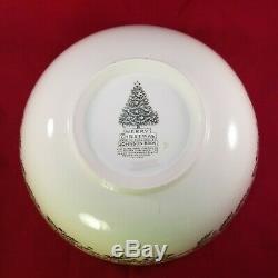 Johnson Bros Merry Christmas 12 Punch Salad Serving Bowl Large Rare Classic USA