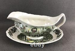 Johnson Bros Merry Christmas Gravyboat Gravy Boat Under Plate