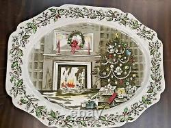 Johnson Bros. Merry Christmas Holiday Platter Tray 20x15.5