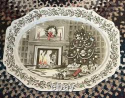 Johnson Bros Merry Christmas LARGE 20x 16 Oval Platter. Excellent Condition