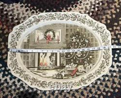 Johnson Bros Merry Christmas LARGE 20x 16 Oval Platter. Excellent Condition
