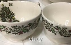 Johnson Bros Merry Christmas Punch Bowl & 12 Cups