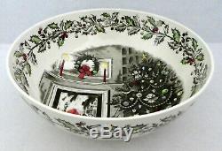 Johnson Bros Merry Christmas Punch Salad Serving Bowl 11 Unused Cups Mugs in Set