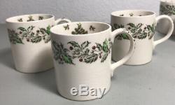 Johnson Bros Merry Christmas Punch Serving Bowl Cups Mugs Coasters Candy Dish