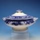 Johnson Bros Montana Flow Blue Rare Round Soup Tureen 9½ Inches