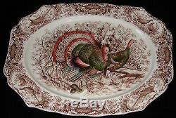 Johnson Bros Native American Wild Turkeys Windsor Ware 20 Platter