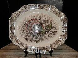 Johnson Bros Native American Wild Turkeys Windsor Ware Thanksgiving Platter