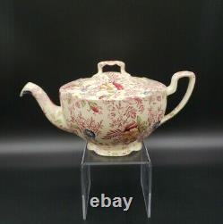 Johnson Bros OLD ENGLISH CHINTZ PINK MULTICOLOR Small Teapot & Lid VERY RARE