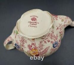 Johnson Bros OLD ENGLISH CHINTZ PINK MULTICOLOR Small Teapot & Lid VERY RARE