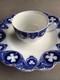 Johnson Bros Of England Blue Flow Savoy Pattern Dinner Plate & Cup Vintage