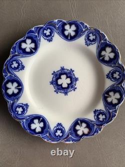 Johnson Bros Of England Blue Flow Savoy Pattern Dinner Plate & Cup Vintage