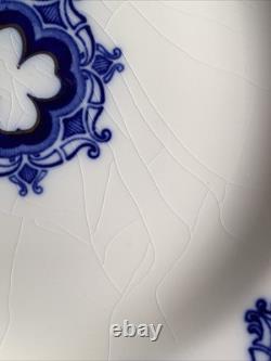 Johnson Bros Of England Blue Flow Savoy Pattern Dinner Plate & Cup Vintage