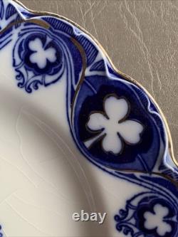 Johnson Bros Of England Blue Flow Savoy Pattern Dinner Plate & Cup Vintage