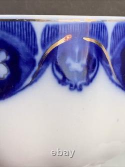 Johnson Bros Of England Blue Flow Savoy Pattern Dinner Plate & Cup Vintage