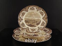 Johnson Bros Old Britain Castle Rare Service 18 Plates Semiporcelain Brown