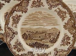 Johnson Bros Old Britain Castle Rare Service 18 Plates Semiporcelain Brown