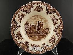 Johnson Bros Old Britain Castle Rare Service 18 Plates Semiporcelain Brown