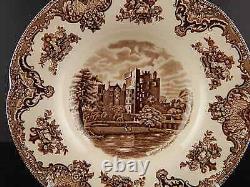 Johnson Bros Old Britain Castle Rare Service 18 Plates Semiporcelain Brown