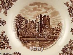 Johnson Bros Old Britain Castle Rare Service 18 Plates Semiporcelain Brown