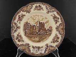 Johnson Bros Old Britain Castle Rare Service 18 Plates Semiporcelain Brown